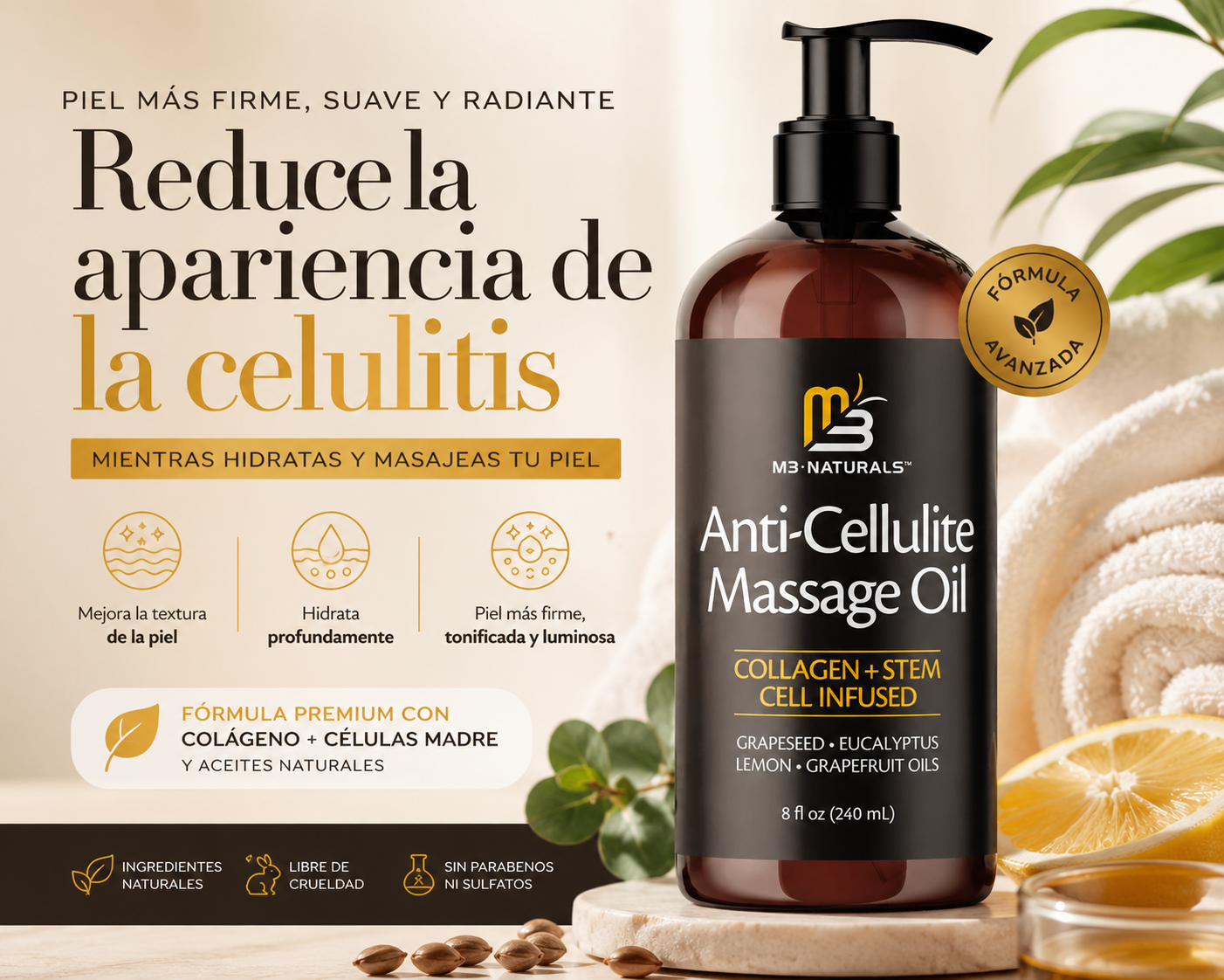 Aceite corporal anti celulitis