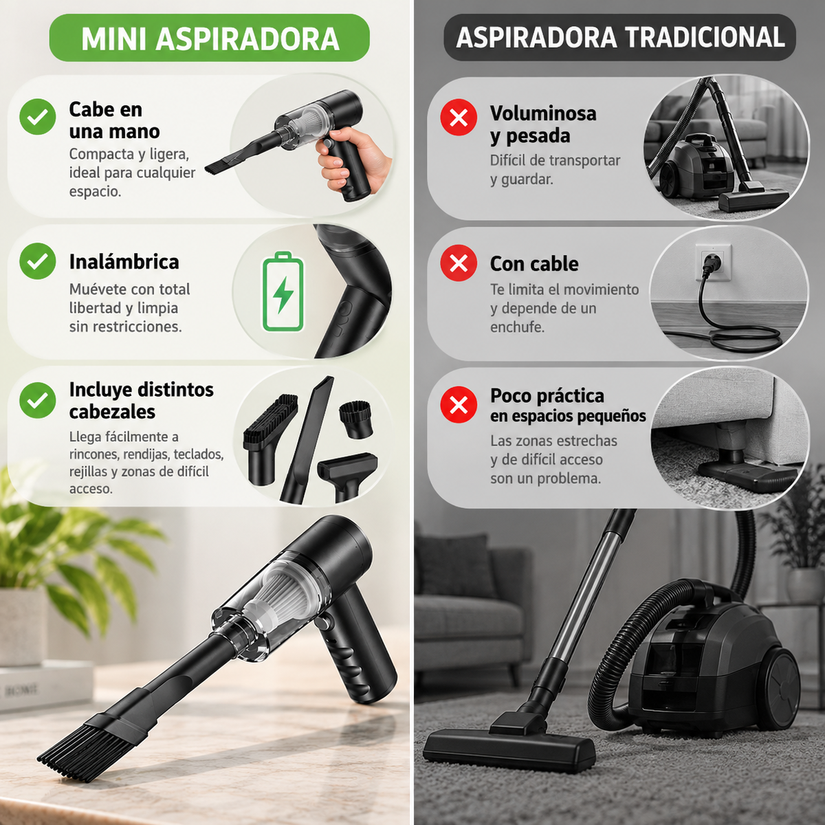 ASPIRADORA DE MANO 3 EN 1